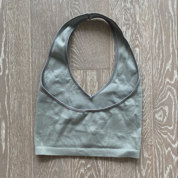 Sunday Best Sinchseamless Halter Top, Size M, Dry Basil Green - Picture 2 of 3